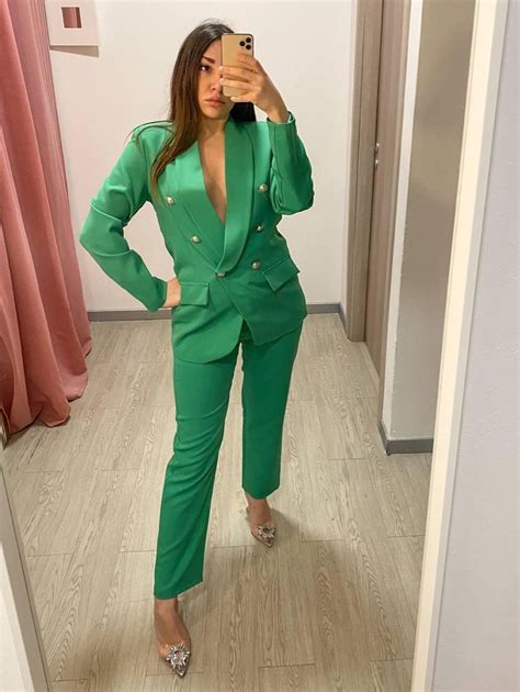 versace tailleur vintage verde